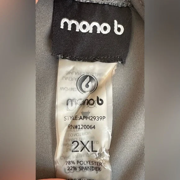 Mono B high waisted gray leggings size 2XL - Picture 5 of 5